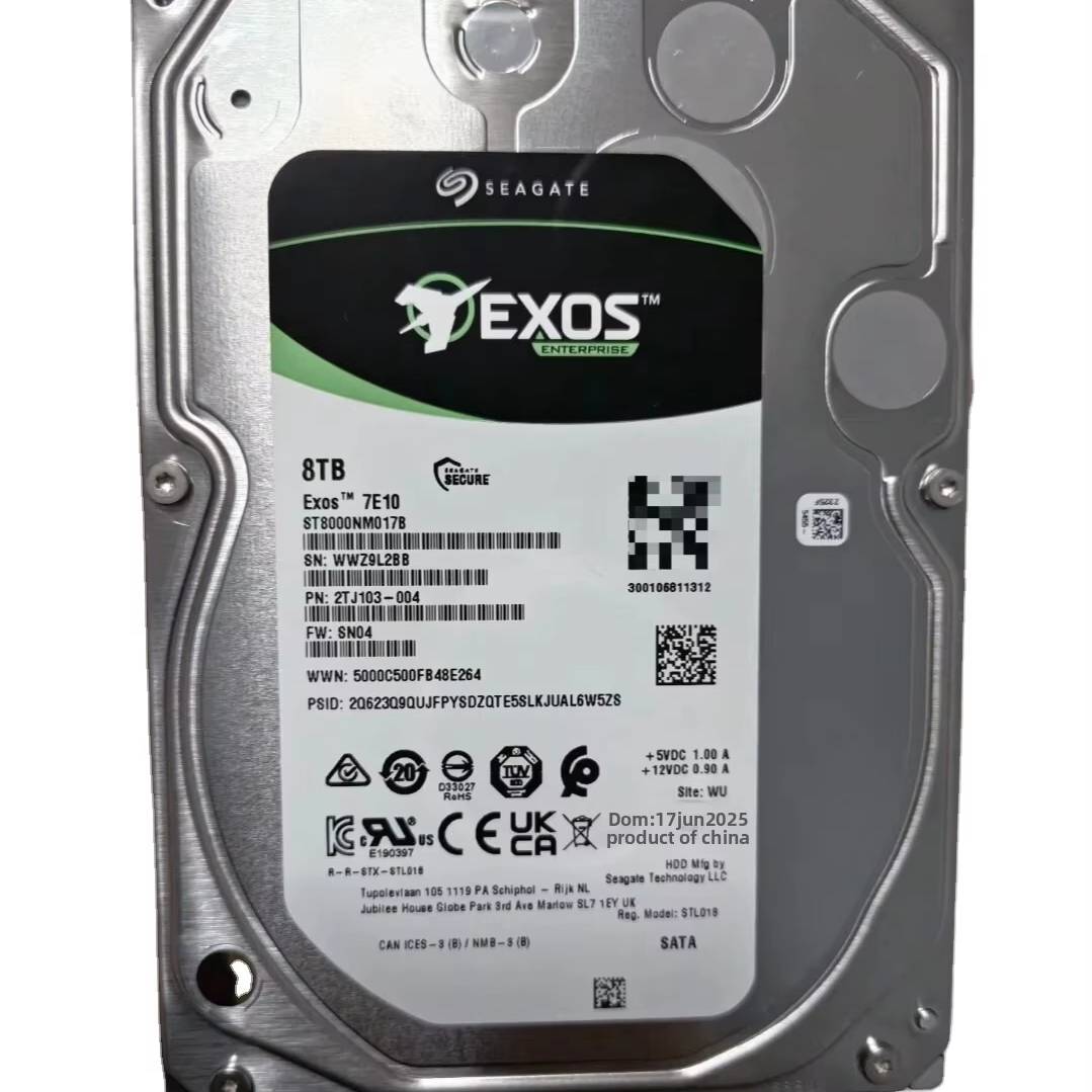 全新 ST8000NM017B 8T 外置企业级硬盘彩色标签