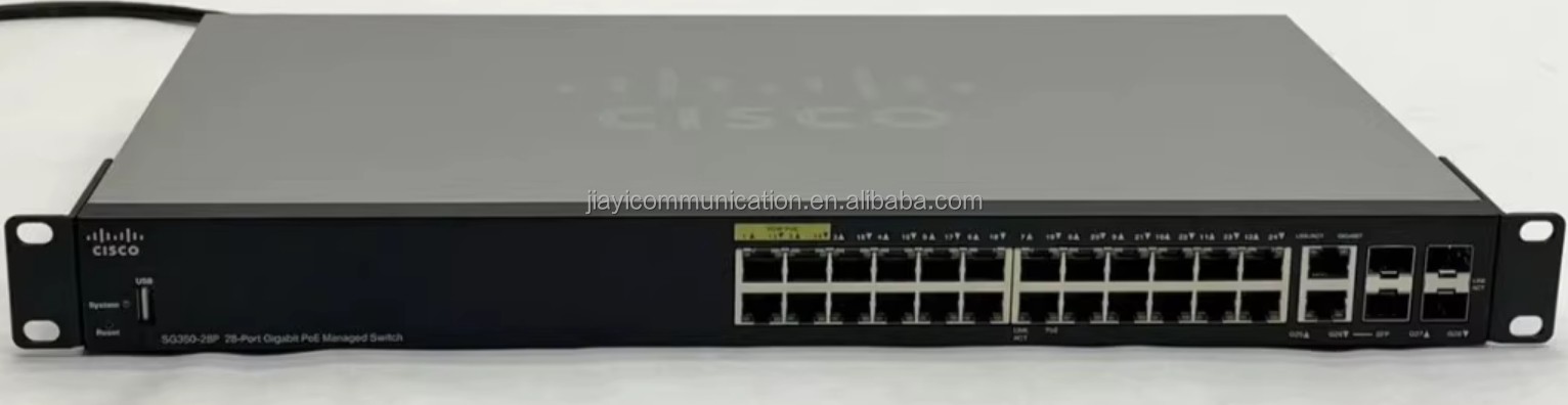Cisco SG350-28P-K9 28端口千兆PoE管理型企业交换机