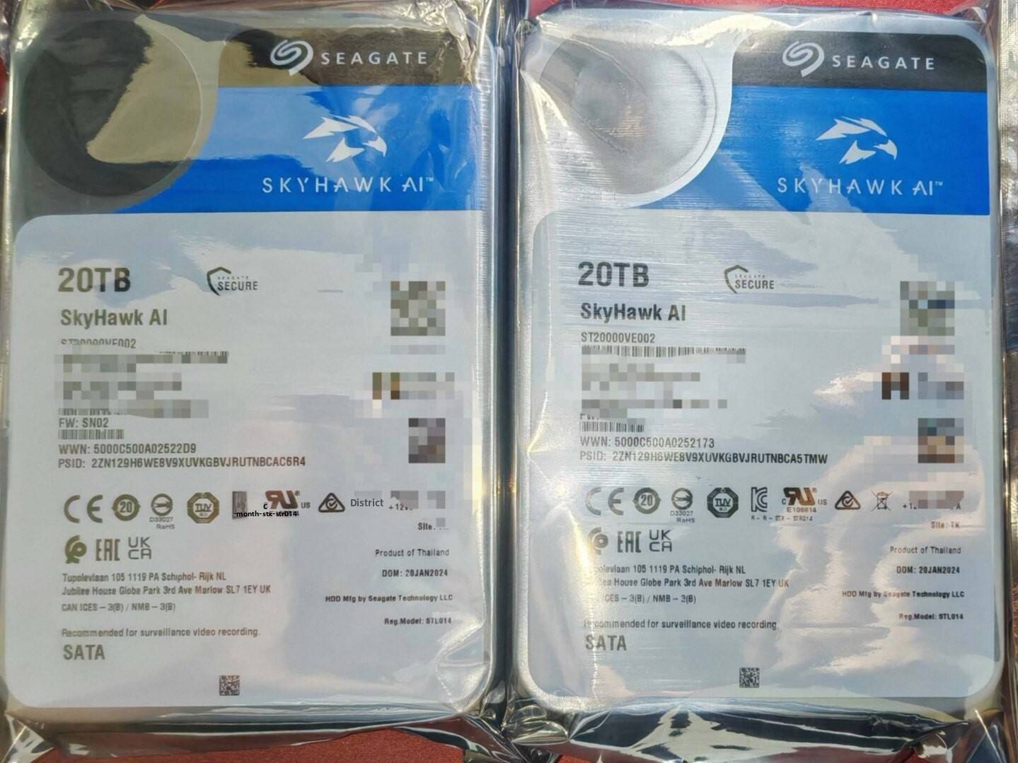 ST20000VE002 外置硬盘 20T 2TB 用于监控