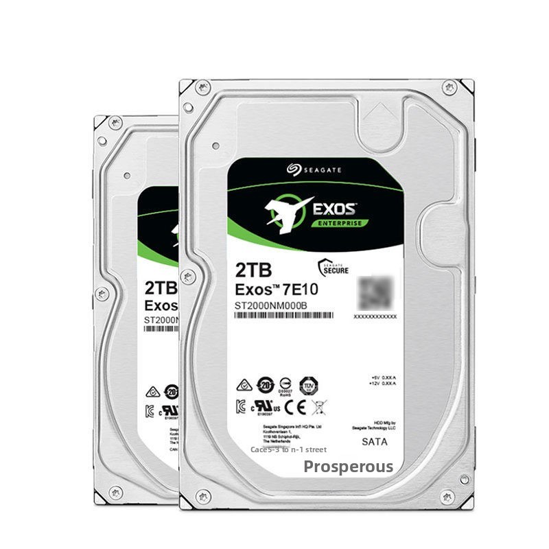 ST2000NM000B 内置 SATA 企业级 3.5 英寸 2TB 磁盘阵列硬盘，适用于存储服务器