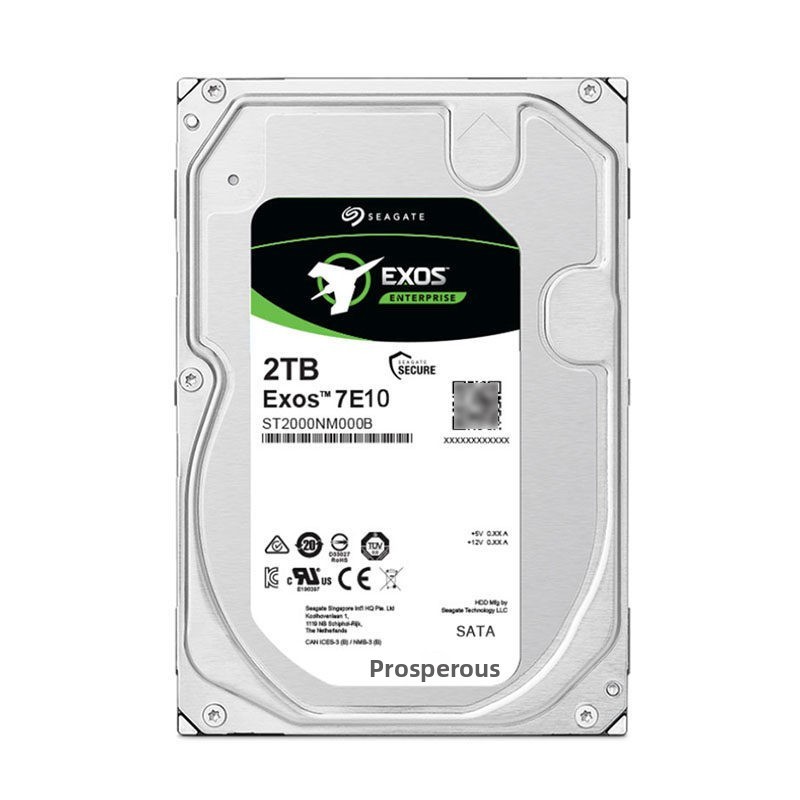 ST2000NM000B 内置 SATA 企业级 3.5 英寸 2TB 磁盘阵列硬盘，适用于存储服务器