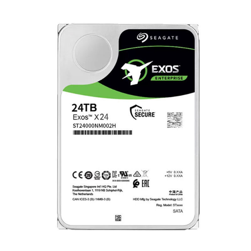 ST24000NM002H 24TB 内置 SATA 企业级硬盘 512MB 缓存 7200 RPM 适用于存储服务器 RAID 阵列