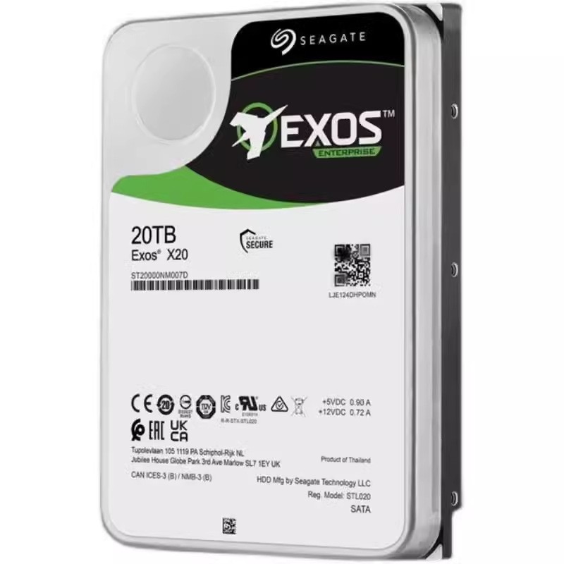 ST20000NM007D 兼容企业级 35 英寸 20TB 磁盘阵列服务器 SATA 内置硬盘，256MB 缓存，7200 转/分