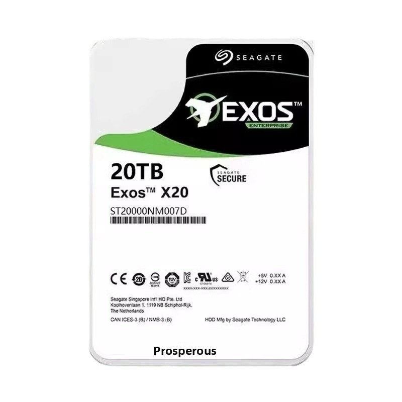 ST20000NM007D 兼容企业级 35 英寸 20TB 磁盘阵列服务器 SATA 内置硬盘，256MB 缓存，7200 转/分